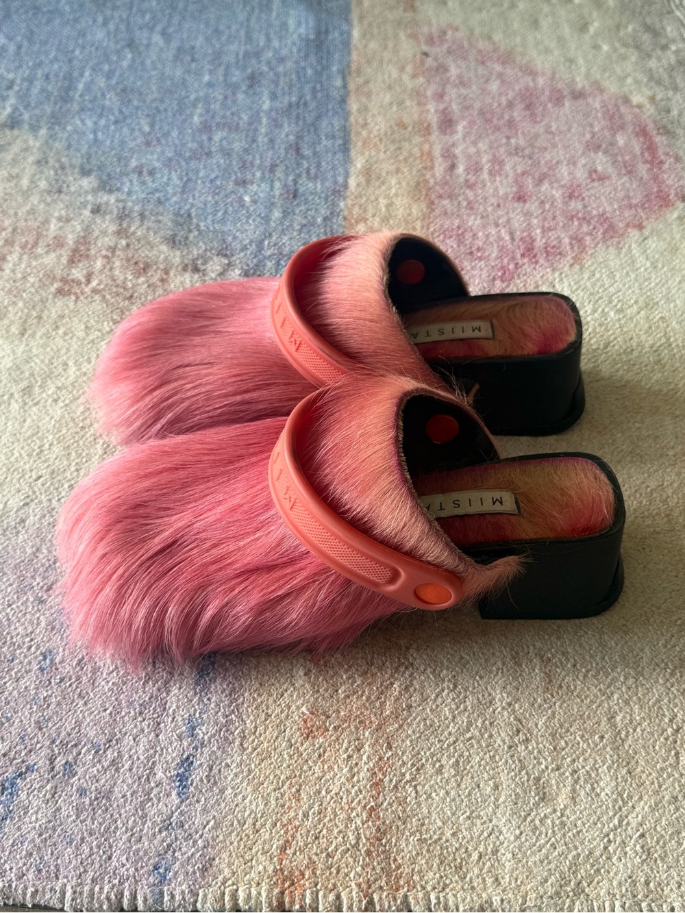 Miista Pink Furry Mule - Picture 4 of 6
